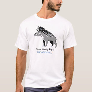 Save Warty PIGS - Endangered animal graphic - T-Shirt
