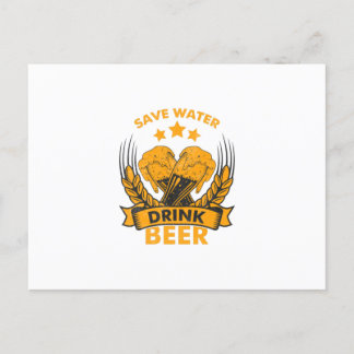 Save Water Drink Beer Postcard