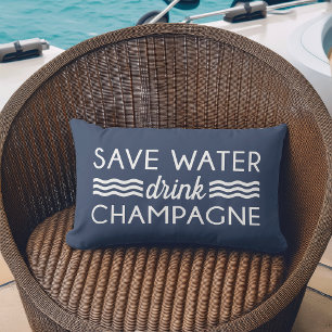 Save Water, Drink Champagne Outdoor Cushion