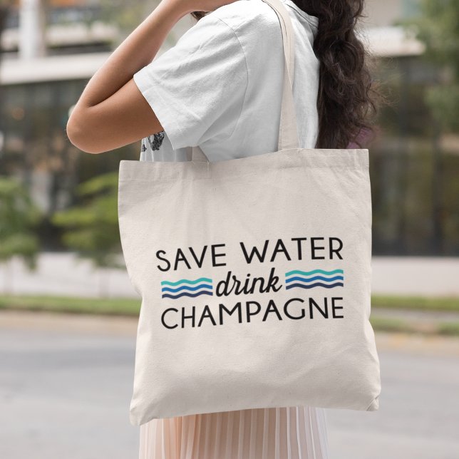 Save Water, Drink Champagne Tote Bag (Creator Uploaded)