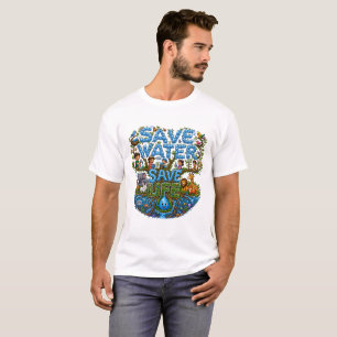 Save Water Save Life Environmental Conservation T-Shirt
