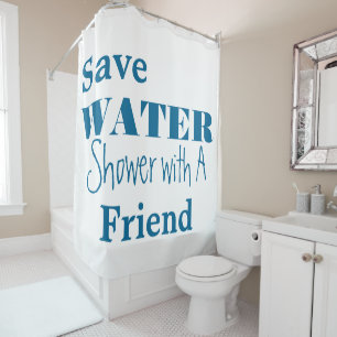 Save water shower friend curtain