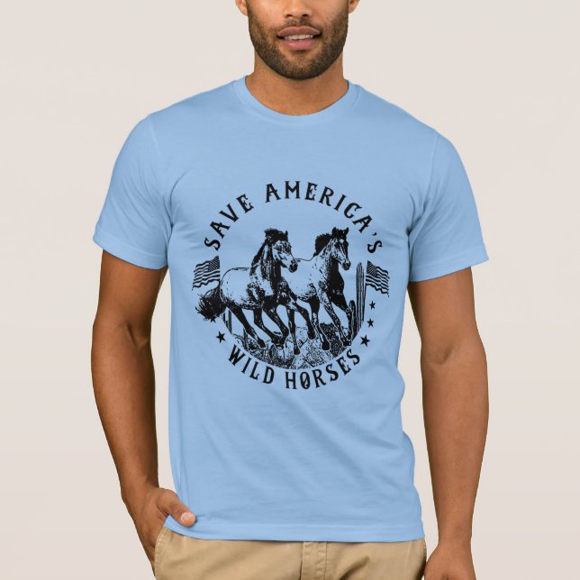 Save Wild Horses T-Shirt (Front)