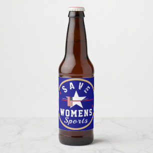 Save Womens Sports Beer Bottle Label