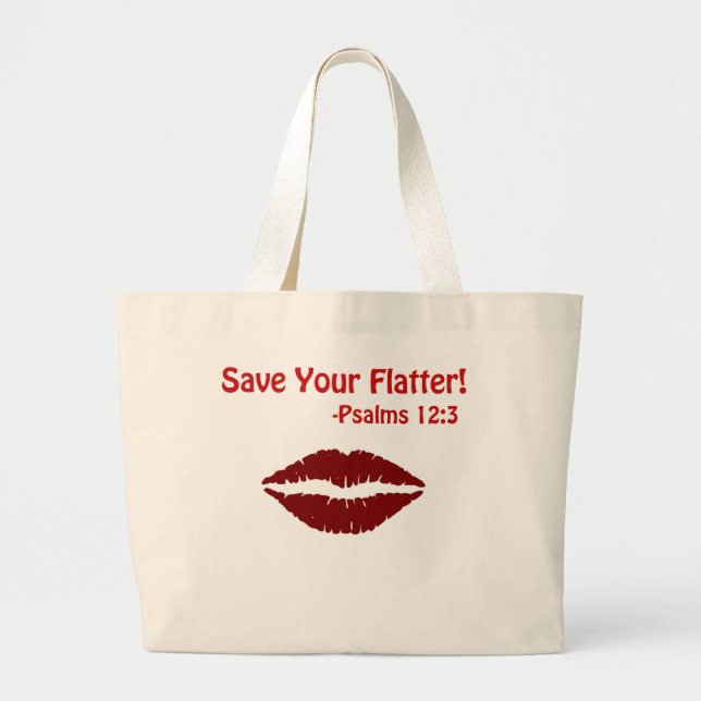 Save your flatter large tote bag (Front)