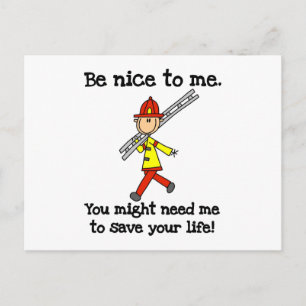 Save Your Life Firefighter Tshirts and Gifts Postcard