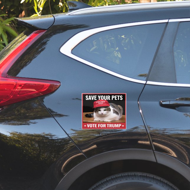 Save Your Pets Vote for Trump US Election Quote (Car Side)
