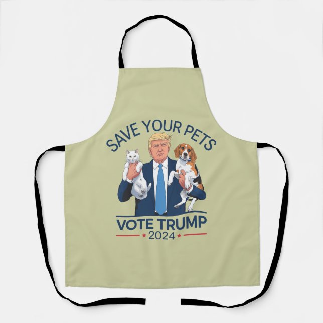 Save Your Pets Vote for Trump US Election Quote Apron (Front)