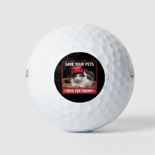 Save Your Pets Vote for Trump US Election Quote Golf Balls