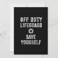 Save Yourself Lifeguard Swimming Pool Guard Off