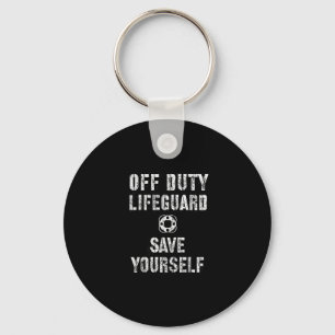 Save Yourself Lifeguard Swimming Pool Guard Off Key Ring