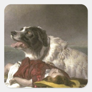 Saved by Edwin Henry Landseer Square Sticker