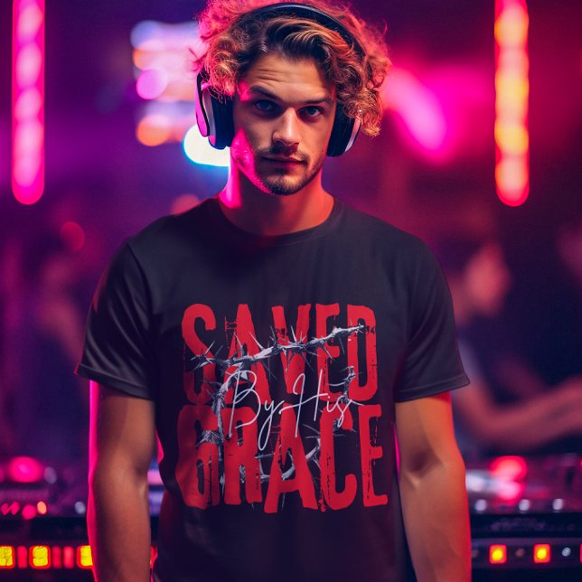 Saved by Grace - Believers Bible verse Scripture T-Shirt (Creator Uploaded)