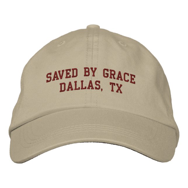 Saved by Grace Christain Embroidered Hat (Front)