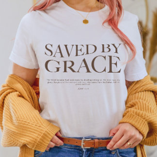 Saved By Grace | Christian Aesthetic Apparel T-Shirt