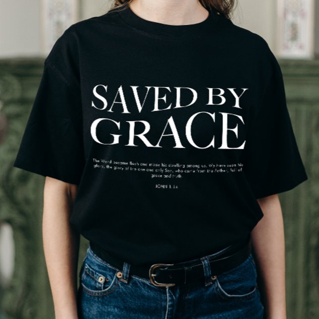 Saved By Grace  | Christian Aesthetic Apparel T-Shirt (Creator Uploaded)