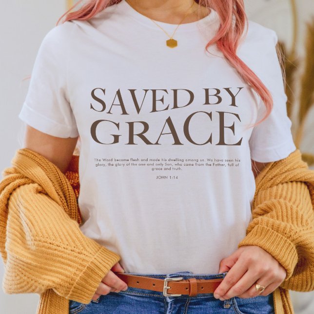 Saved By Grace  | Christian Aesthetic Apparel T-Shirt (Creator Uploaded)