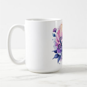 Saved by Grace – Elegant Christian Floral Design Coffee Mug