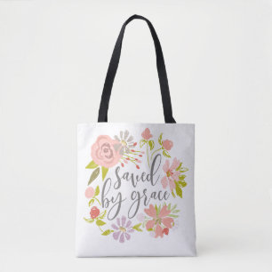 Saved By Grace - Ephesians 2:8 Tote Bag