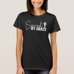 Saved By Grace Ephesians Scripture Christian Bib T-Shirt