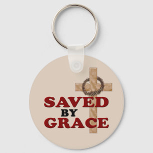 SAVED BY GRACE KEY RING