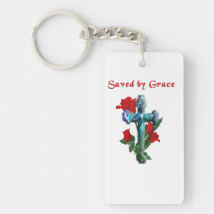 Saved By Grace Key Ring