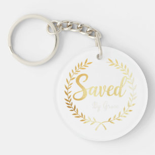 Saved by Grace Keychain – Gift for Faithful Dad