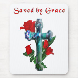 Saved By Grace Mouse Pad