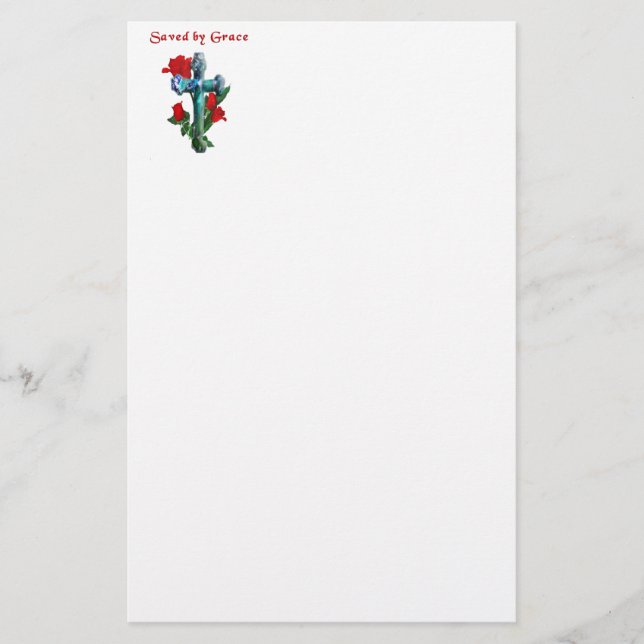 Saved by grace stationery (Front)