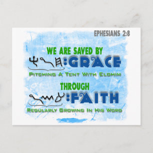 Saved By Grace Through Faith Postcard