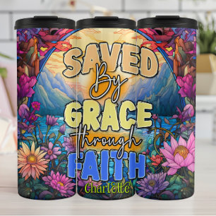 Saved By Grace Through Faith Thermal Tumbler