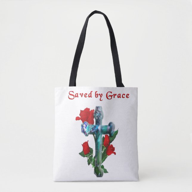 Saved By Grace Tote Bag (Front)