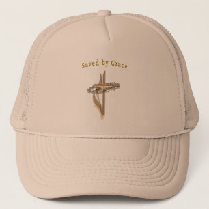 Saved by grace trucker hat