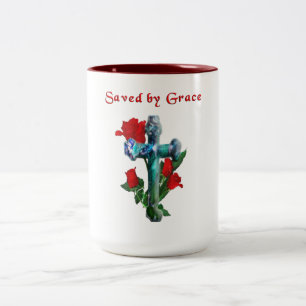 Saved By Grace Two-Tone Coffee Mug