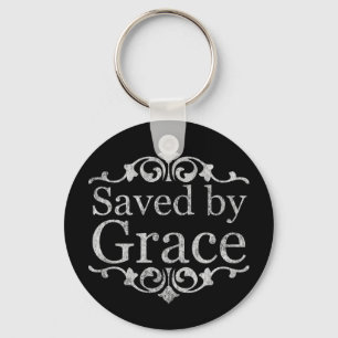 Saved By Grace Vintage Key Ring