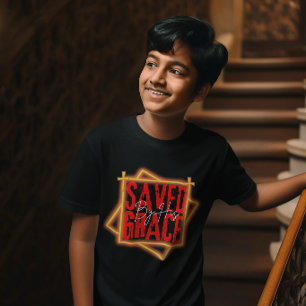 Saved by his Grace - Gratitude Bible For Boys T-Shirt