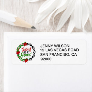 Saved by His Grace Return Address Label