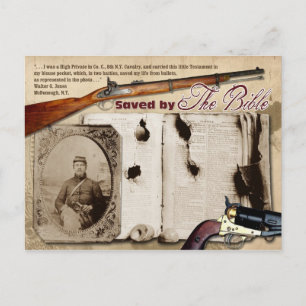 Saved by the Bible! Postcard