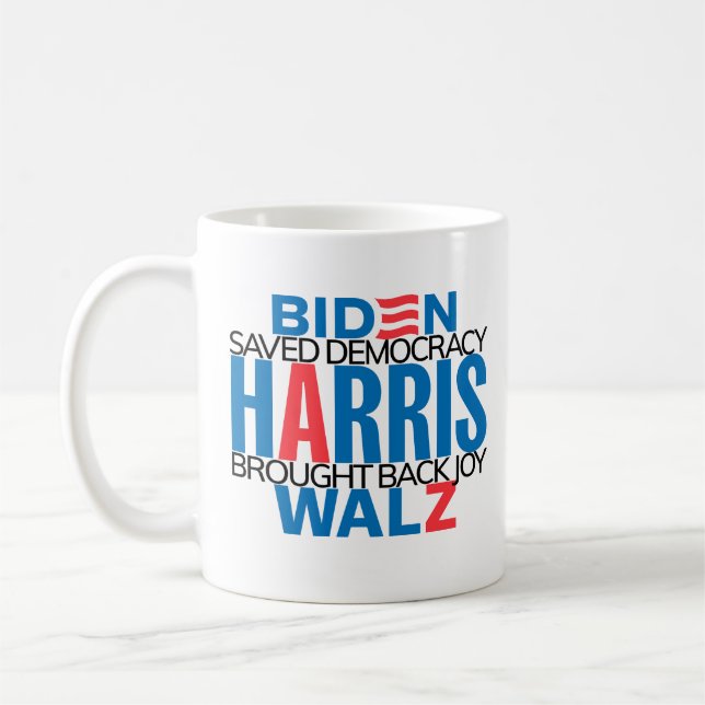 Saved Democracy/Brought Back Joy mug (Left)