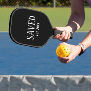 Saved Est Established White Caps Christian Pickleball Paddle