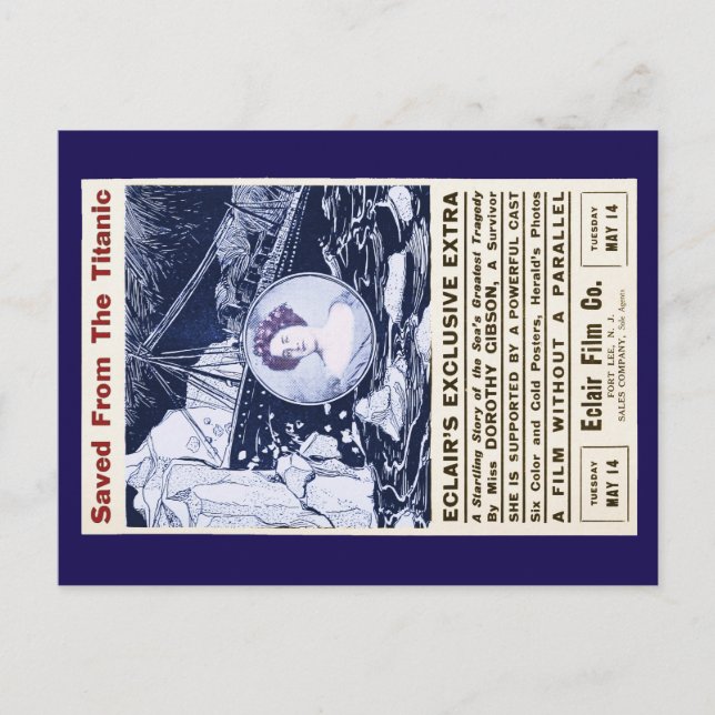 Saved From The Titanic May 14th, 1912 Postcard (Front)