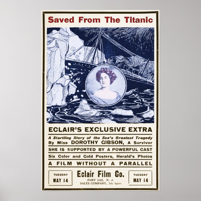 Saved From The Titanic May 14th, 1912 Poster (Front)