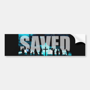 Saved Jesus Christ Cross Christian Bumper Sticker