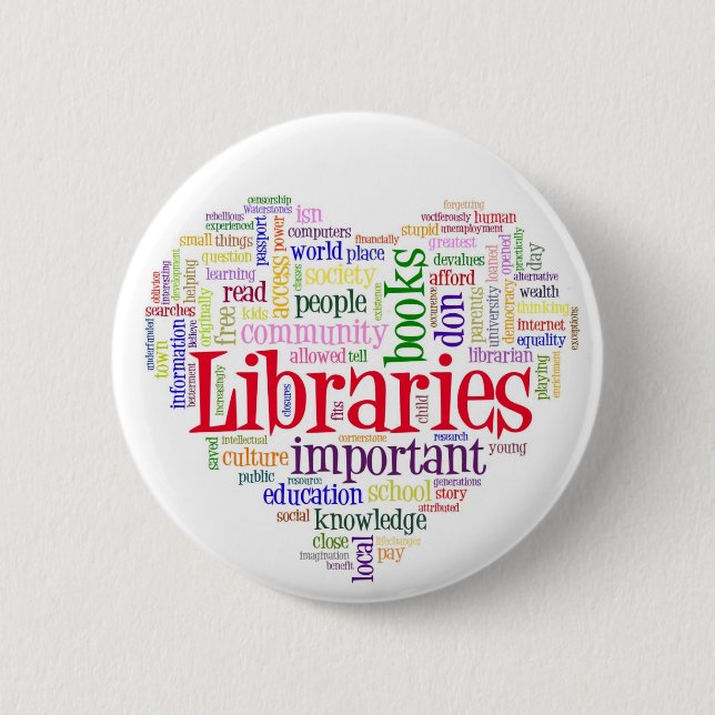 Savelibraries 6 Cm Round Badge (Front)