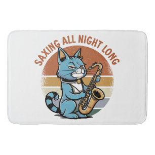 Saving All Night Long - For Saxophone players Bath Mat