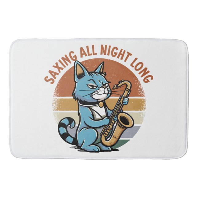 Saving All Night Long - For Saxophone players Bath Mat (Front)