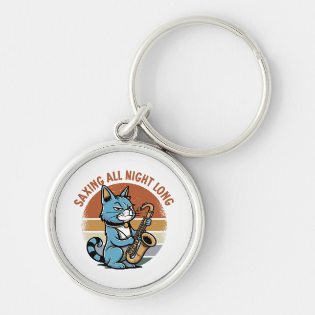 Saving All Night Long - For Saxophone players Key Ring (Front)