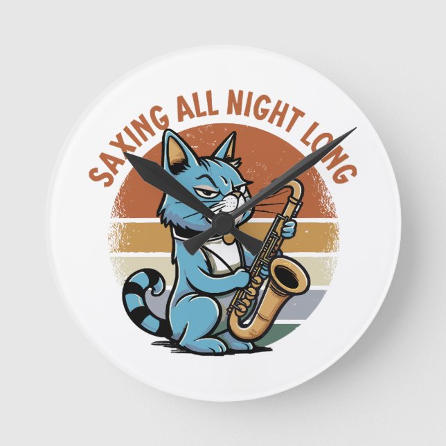 Saving All Night Long - For Saxophone players Round Clock (Front)