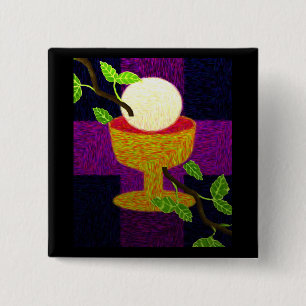 Saving Cup 15 Cm Square Badge
