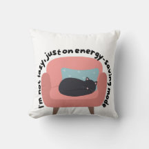 Saving Energy Mode Cat Design - Cosy & Relatable A